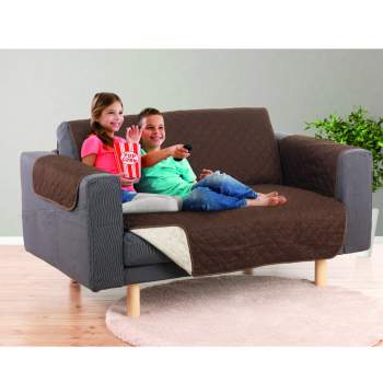 Husă reversibilă de protecție pentru canapea, 175cm, Couch Cover, bej/maro