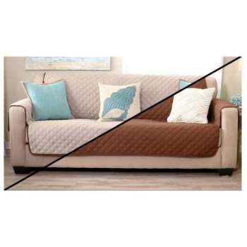 Husă reversibilă de protecție pentru canapea, 125cm, Sofa Saver, bej/maro