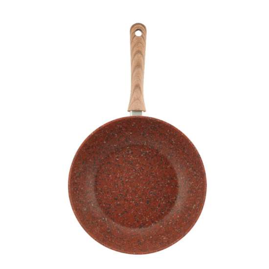 Classroom Lurk Grand delusion Tigaie wok antiaderentă, diametrul de 28, cu particule de piatră și cupru –  Regis Stone Copper Wok – reduceriastazi